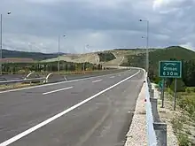 L'autoroute à la sortie de Skopje