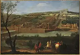 Machine de Marly au temps de Louis XIV.