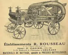 Établissements Rousseau de machinisme agricole à Orléans.