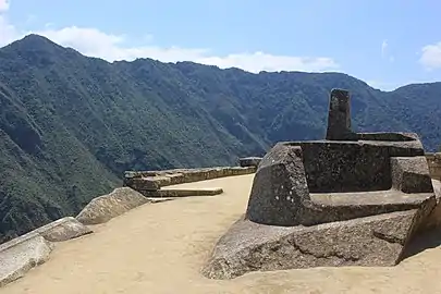 Intihuatana de Machu Picchu (Pérou).