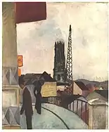 August Macke, La Cathédrale de Fribourg, 1914