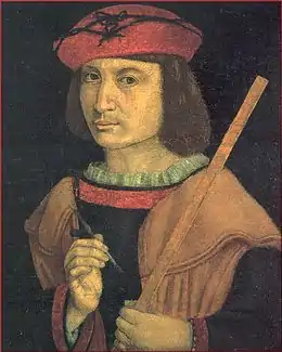 Autoportrait de Macrino d'Alba, Museo civico d'arte antica.