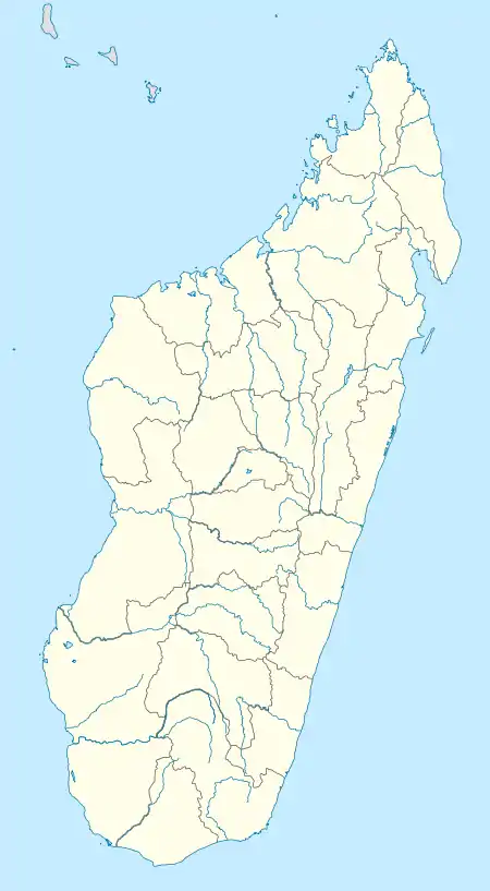 Carte des aéroports de Madagascar