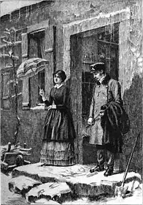 Illustration pour Madame Bovary de Gustave Flaubert, gravée par Eugène Abot (1885).