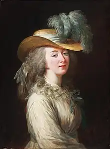 Madame du Barry par Élisabeth Vigée Le Brun (musée d'Art de Philadelphie, 1781).