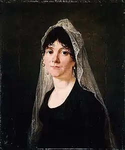Portrait de Fanny Pécot, huile sur toile de François Jean Sablet