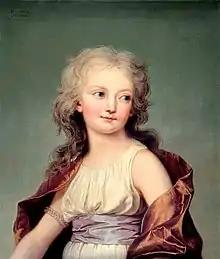 1786, Mousseline la sérieuse (huile sur toile d'Adolf Ulrik Wertmüller, château de Löfstad, Suède).