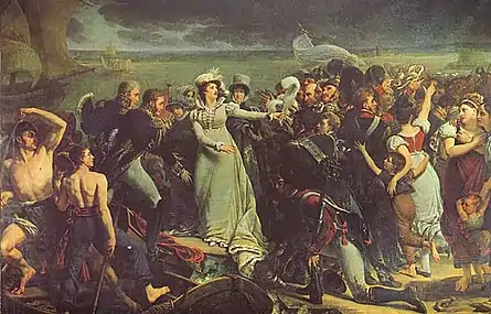Embarquement de la Duchesse d'Angoulême à Pauillac (1819), musée des Beaux-Arts de Bordeaux.