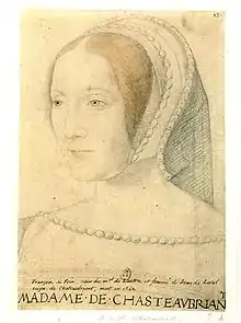 Portrait au crayon de Françoise de Foix.