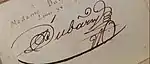 Signature de Madame du Barry
