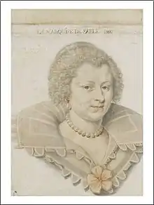 Gravure représentant la marquise de Sablé.