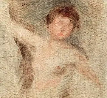 Femme nue en buste par Auguste Renoir. Représentation supposée de l'actrice, collection Amélie Diéterle.