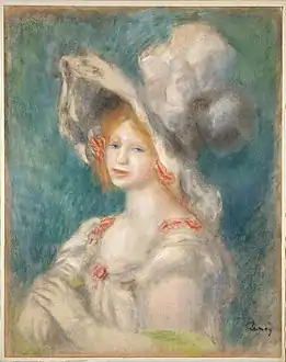 Pastel : Mademoiselle Diéterle, La Merveilleuse, d'Auguste Renoir en 1903. Museum of Fine arts of Boston.