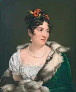 Mademoiselle Mars (1823), par Aimée Perlet, d'après un tableau de Gérard, localisation inconnue.