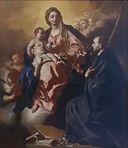 Vierge à l'Enfant et un saint, Francesco Solimena.