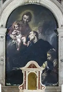 Vierge à l'Enfant avec saint Maur par Antonio Molinari.