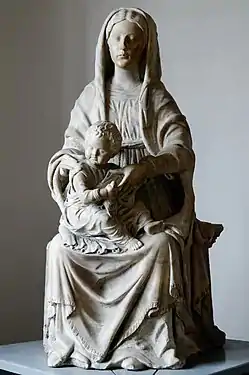 Francesco Laurana, Vierge intronisée avec l'Enfant de Sant'Agostino alla Zecca.