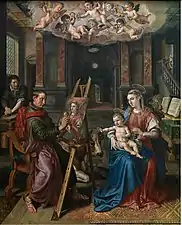 Saint Luc peignant la Vierge, 1602Maarten de Vos