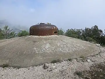 Cloche de l'observatoire d'artillerie du Mont-Gros.