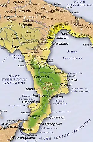 carte ancienne du sud de l'Italie