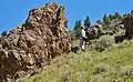Intrusion de magnésiocarbonatite. Complexe d'Iron Hill, Powderhorn (en) (Colorado, États-Unis).
