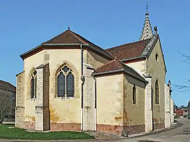 Abside de l'église tournée vers l'ouest.