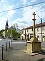 Vue avec l'église au fond