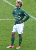 Photographie de Mahdi Camara en mars 2018 avec l'équipe réserve de l'ASSE.