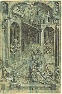 La Nativité, gravure, 1499, Washington, National Gallery of Art.