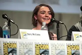 Maisie Williams, interprète d'Arya Stark dans la série télévisée, au Comic Con de San Diego en 2014.