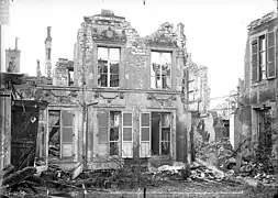 Maison détruite en 1914.