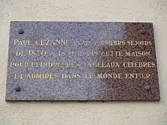 Plaque commémorative