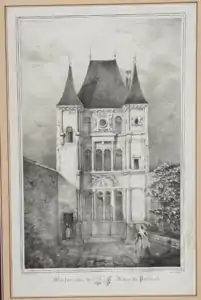 Maison dite de Diane de Poitiers, lithographie d'après Charles Pensée.