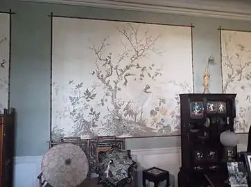 La chambre de Gabrielle Sand avec sa décoration japonaise.