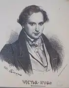 Portrait de Victor Hugo en 1828, par Achille Devéria.