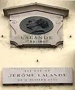 Médaillon de Joseph Jérôme Lefrançois de Lalande