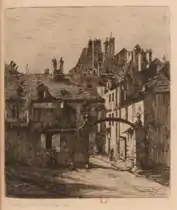 Maisons rue du Cloître des Bernardins, 1866.