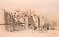 Maisons (riches) de Recouvrance vers 1840 (par Eugène Cicéri)