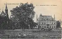 Le château avant sa destruction, vers 1910.