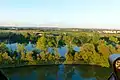 Vue aérienne des étangs du parc de Brieux.