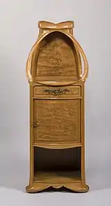 Meuble de chevet réalisé par Majorelle pour sa chambre, 1903.