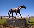 Statue de Makybe Diva sur l'hippodrome de Flemington, à Melbourne.