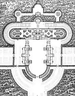 Plan du projet de reconstruction du château de Malmaison.