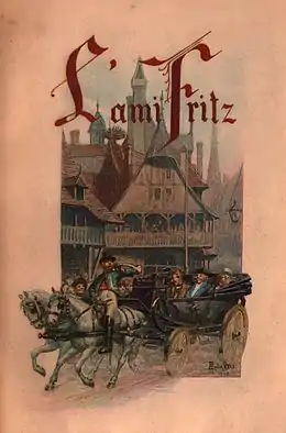 Couverture du livre l'Ami Fritz d'Erkmann-Chatrian publié aux éditions Louis Conard en 1909.