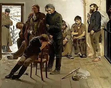 Les Prisonniers (Route de Sibérie) (1883), musée national de Varsovie.