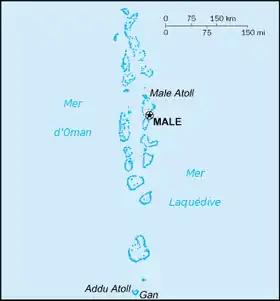 carte : Géographie des Maldives