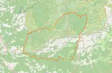 Carte OpenStreetMap du périmètre de la comarque espagnole de Malerreka / Alto Bidasoa en Navarre