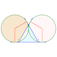 12, 13, 14. Rayons 
        (
        2
        −
            3
        )
          /
        6
        ,
        (
            3
        +
        1
        )
          /
        4
    {\displaystyle (2-{\sqrt {3}})/6,({\sqrt {3}}+1)/4}