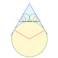 6, 7, 8. Rayons 
        (
        3
            3
        +
        5
        )
          /
        12
        ,
        (
            3
        −
        1
        )
          /
        4
    {\displaystyle (3{\sqrt {3}}+5)/12,({\sqrt {3}}-1)/4}