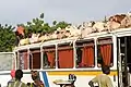 Chèvres transportées sur le toit d'un autocar, au Mali. L'illustration date d'une quinzaine de jours avant la fête de l'Aïd el-Kebir.